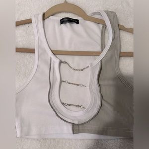 Crop top with rhinestone